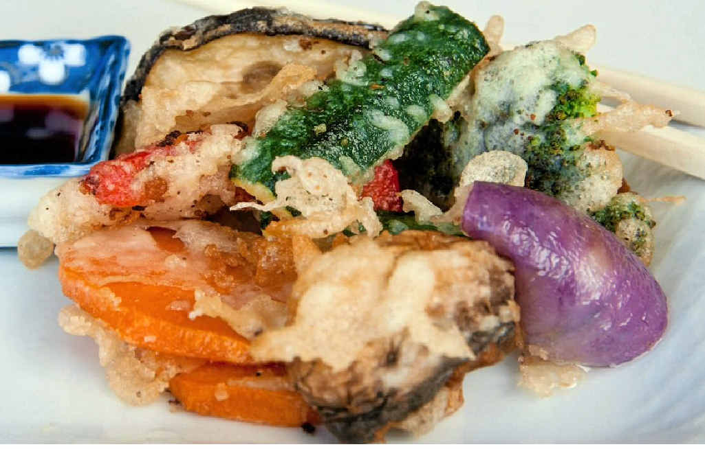 Tempura vegetables. Tempura vegetables.